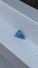 Load and play video in Gallery viewer, 1.58 Ct Trillion Cut Fancy Blue Lab Diamond SI1
