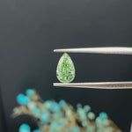 Load and play video in Gallery viewer, IGI Certified Pear Cut 1.22 Ct Fancy Intense Green Lab Diamond VS1 Clarity
