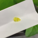 Load and play video in Gallery viewer, Pear Cut 1.043Ct Yellow Lab Diamond VS Clarity
