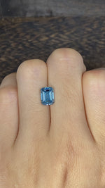 Load and play video in Gallery viewer, 1.889 Ct Emerald Cut Fancy Blue Lab Diamond VS
