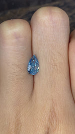 Load and play video in Gallery viewer, 1.147 Ct Pear Cut Fancy Blue Lab Diamond VS
