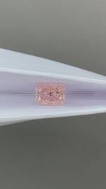 Load and play video in Gallery viewer, IGI Certified Radiant Cut 1.68 Ct Fancy Pink Lab Diamond VS1 VG Clarity
