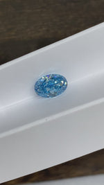 Load and play video in Gallery viewer, 2.617 Ct Oval Cut Fancy Blue Lab Diamond VS
