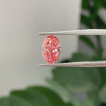 Load and play video in Gallery viewer, IGI Certified Oval Cut 1.56 Ct Fancy Intense Pink Lab Diamond VS1 Clarity
