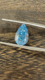 Load and play video in Gallery viewer, 3.381 Ct Pear Cut Fancy Blue Lab Diamond VS
