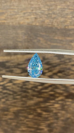 Load and play video in Gallery viewer, 1.147 Ct Pear Cut Fancy Blue Lab Diamond VS
