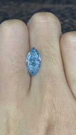 Load and play video in Gallery viewer, 2.253 Ct Marquise Cut Fancy Blue Lab Diamond VS
