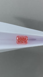 Load and play video in Gallery viewer, IGI Certified Radiant Cut 3.31 Ct Fancy Intense Pink Lab Diamond VS2 VG Clarity
