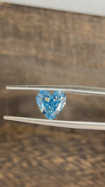 Load and play video in Gallery viewer, 1.685 Ct Heart Shape Fancy Blue Lab Diamond VS1
