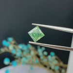 Load and play video in Gallery viewer, IGI Certified Princess Cut 1.61 Ct Fancy Intense Green Lab Diamond VS1 Clarity
