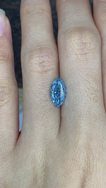 Load and play video in Gallery viewer, 1.709 Ct Marquise Cut Fancy Blue Lab Diamond VS
