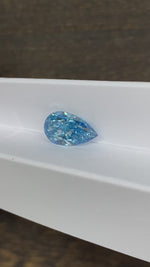 Load and play video in Gallery viewer, 3.381 Ct Pear Cut Fancy Blue Lab Diamond VS
