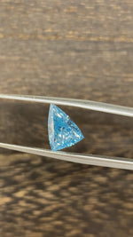 Load and play video in Gallery viewer, 1.58 Ct Trillion Cut Fancy Blue Lab Diamond SI1
