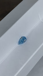 Load and play video in Gallery viewer, 1.147 Ct Pear Cut Fancy Blue Lab Diamond VS
