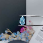 Load and play video in Gallery viewer, IGI Certified Pear Cut 2.33 Ct Fancy Blue Lab Diamond VS2 Clarity
