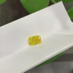 Load and play video in Gallery viewer, Radiant Cut 1.557 Ct Fancy Yellow Lab Diamond VS Clarity
