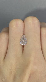 Load and play video in Gallery viewer, Pear Cut Lab Diamond 1.928Ct G VS
