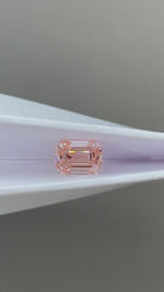 Load and play video in Gallery viewer, IGI Certified Emerald Cut 1.75 Ct Fancy Pink Lab Diamond VS1 VG Clarity
