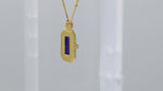 Load and play video in Gallery viewer, Elongated Radiant Lapis Lazuli Pendant Necklace
