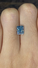 Load and play video in Gallery viewer, 1.60 Ct Radiant Cut Fancy Blue Lab Diamond VS
