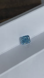 Load and play video in Gallery viewer, 1.60 Ct Radiant Cut Fancy Blue Lab Diamond VS
