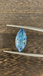 Load and play video in Gallery viewer, 4.519 Ct Marquise Cut Fancy Blue Lab Diamond VS1
