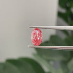 Load and play video in Gallery viewer, IGI Certified Oval Cut 1.05 Ct Fancy Intense Pink Lab Diamond VS1 Clarity
