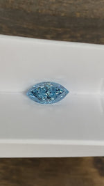 Load and play video in Gallery viewer, 1.709 Ct Marquise Cut Fancy Blue Lab Diamond VS
