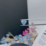 Load and play video in Gallery viewer, IGI Certified Heart Cut 1.59 Ct Fancy  Blue Lab Diamond VS2 Clarity
