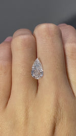 Load and play video in Gallery viewer, Pear Cut Lab Diamond 2.051 Ct FG VS
