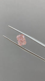 Load and play video in Gallery viewer, IGI Certified Radiant Cut 1.68 Ct Fancy Pink Lab Diamond VS1 VG Clarity
