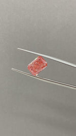 Load and play video in Gallery viewer, IGI Certified Radiant Cut 3.31 Ct Fancy Intense Pink Lab Diamond VS2 VG Clarity
