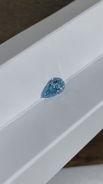 Load and play video in Gallery viewer, 1.197 Ct Pear Cut Fancy Blue Lab Diamond VS1
