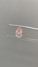 Load and play video in Gallery viewer, IGI Certified Pear Cut 2.26 Ct Fancy  Pink Lab Diamond VS1 Clarity
