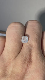 Load and play video in Gallery viewer, Cushion Cut Lab Diamond 2.035 Ct FG VS
