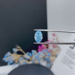 Load and play video in Gallery viewer, IGI Certified Oval Cut 1.6 Ct Fancy  Intense Blue Lab Diamond VS2 Clarity
