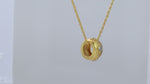 Load and play video in Gallery viewer, Gold Brushed CZ Necklace
