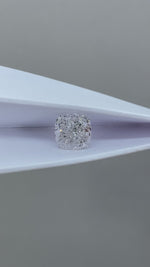 Load and play video in Gallery viewer, Cushion Cut Lab Diamond 3.015 Ct G VS
