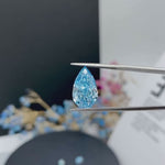 Load and play video in Gallery viewer, IGI Certified Pear Cut 3.75 Ct Fancy Intense Blue Lab Diamond VS1 Clarity
