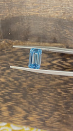 Load and play video in Gallery viewer, 2.148 Ct Emerald Cut Fancy Blue Lab Diamond VS
