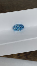 Load and play video in Gallery viewer, 2.695 Ct Oval Cut Fancy Blue Lab Diamond VS1
