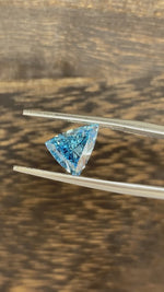 Load and play video in Gallery viewer, 1.876 Ct Trillion Cut Fancy Blue Lab Diamond VS2
