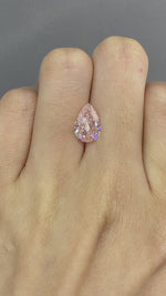 Load and play video in Gallery viewer, IGI Certified Pear Cut 2.26 Ct Fancy  Pink Lab Diamond VS1 Clarity
