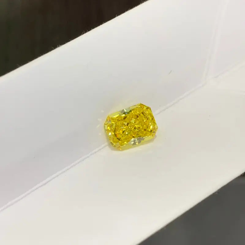 Radiant Cut 1.525 Ct Fancy Yellow Lab Diamond VS Clarity - Gemstone