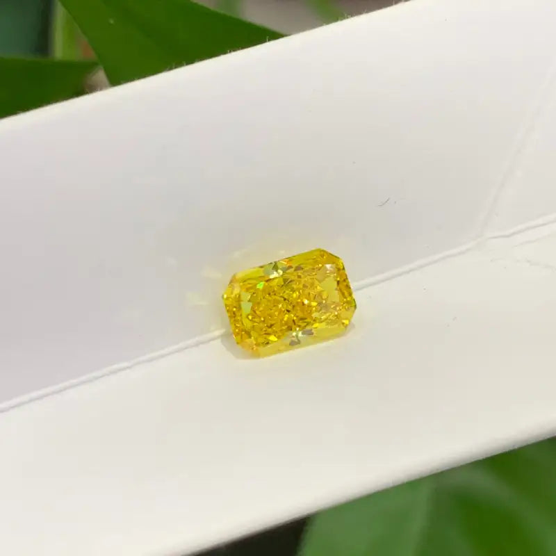 Radiant Cut 1.557 Ct Fancy Yellow Lab Diamond VS Clarity - Gemstone