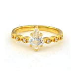 Load image into Gallery viewer, Six Prongs Kite Cut Lab Diamond Engagement Ring - Engagement Ring
