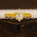 Load image into Gallery viewer, Six Prongs Kite Cut Lab Diamond Engagement Ring - Engagement Ring
