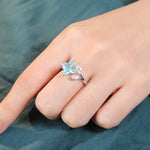 Load image into Gallery viewer, Snowflake Toi Et Moi Moissanite Engagement Ring - Engagement Ring
