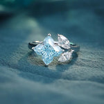 Load image into Gallery viewer, Snowflake Toi Et Moi Moissanite Engagement Ring - Engagement Ring
