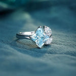 Load image into Gallery viewer, Snowflake Toi Et Moi Moissanite Engagement Ring - Engagement Ring
